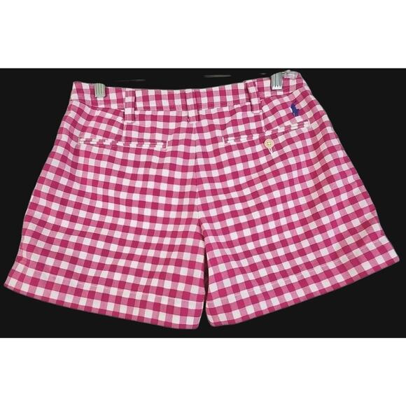 POLO Ralph Lauren ~Woman Size 6~ Pink/White Plaided Print Shorts Cotton Blend. - Picture 3 of 15